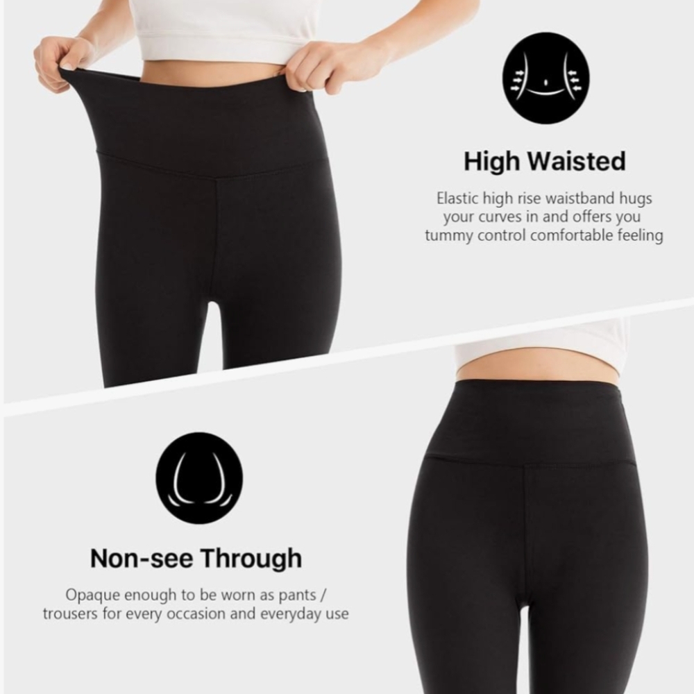 NEW SINOPHANT High Waisted Capri Buttery Soft Yoga Capris, Women's S-M - Picture 2 of 3